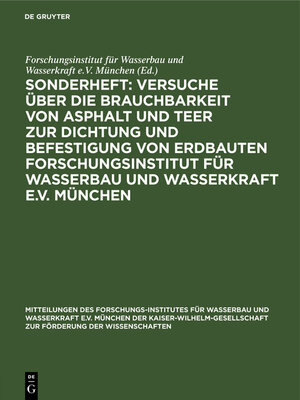 cover image of Sonderheft